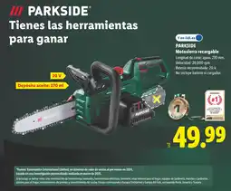 Lidl PARKSIDE Motosierra recargable oferta