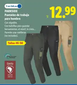 Lidl PARKSIDE Pantalón de trabajo para hombre oferta