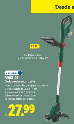 Lidl PARKSIDE Cortabordes recargable oferta