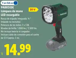 Lidl PARKSIDE Lámpara de mano LED recargable oferta