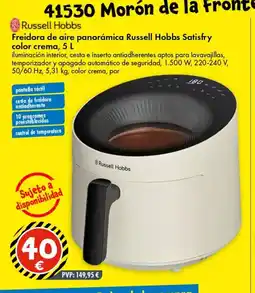 TEDi RUSSELL HOBBS Freidora de aire panorámica Russell Hobbs Satisfry color crema oferta
