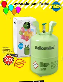 TEDi Gas helio para globos oferta