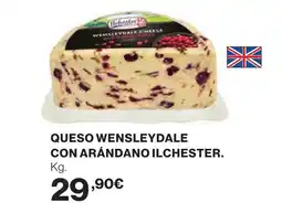 Hipercor ILCHESTER Queso wensleydale con arándano oferta
