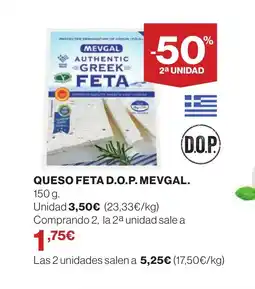 Hipercor MEVGAL Queso feta d.o.p oferta