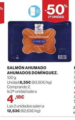 Hipercor DOMÍNGUEZ Salmón ahumado ahumados oferta