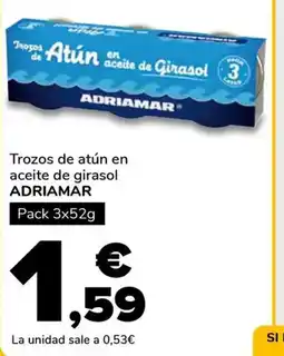 Supeco ADRIAMAR Trozos de atún en aceite de girasol oferta