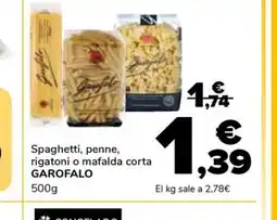 Supeco GAROFALO Spaghetti, penne, rigatoni o mafalda corta oferta