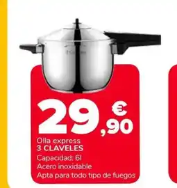 Supeco 3 CLAVELES Olla express oferta