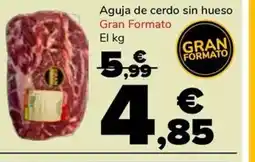Supeco Aguja de cerdo sin hueso oferta
