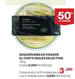 Hipercor Boquerones en vinagre el corte inglés selection oferta