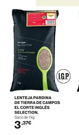 Hipercor Lenteja pardina de tierra de campos el corte inglés selection oferta