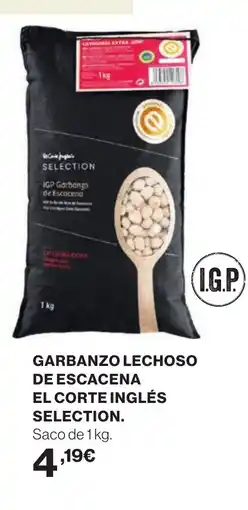 Hipercor Garbanzo lechoso de escacena el corte inglés selection oferta