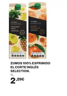 Hipercor Zumos 100% exprimido el corte inglés selection oferta