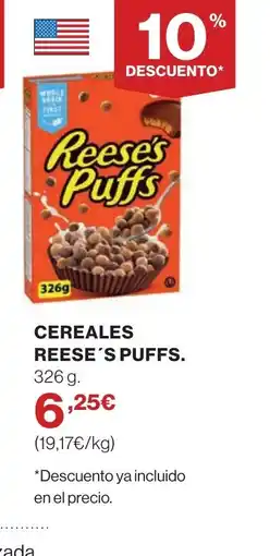 Hipercor REESE'S PUFFS Cereales oferta