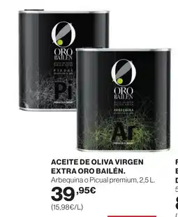 Hipercor ORO BAILÉN Aceite de oliva virgen extra oferta
