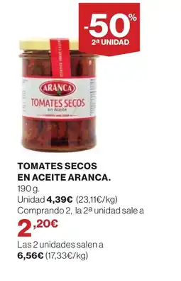 Hipercor ARANCA Tomates secos en aceite oferta