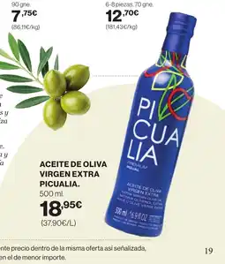Hipercor PICUALIA Aceite de oliva virgen extra virgen extra oferta