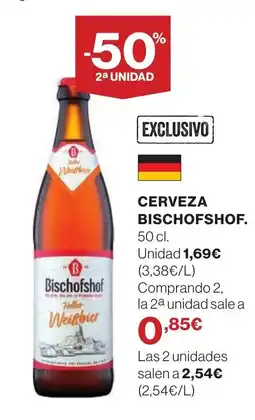 Hipercor BISCHOFSHOF Cerveza oferta