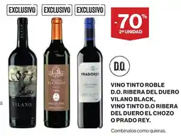 Hipercor Vino tinto roble d.o. ribera del duero vilano black, vino tinto d.o ribera del duero el chozo o prado rey oferta