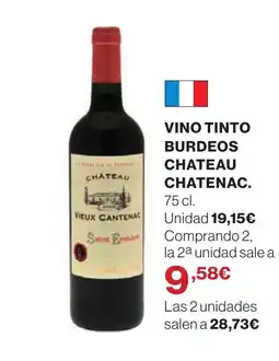 Hipercor CHATEAU CHATENAC Vino tinto burdeos oferta