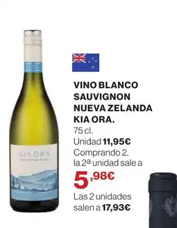 Hipercor KIA ORA Vino blanco sauvignon nueva zelanda oferta