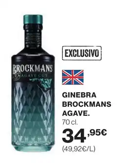 Hipercor BROCKMANS AGAVE Ginebra oferta
