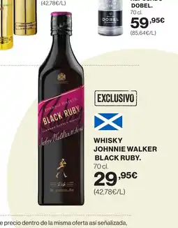 Hipercor JOHNNIE WALKER BLACK RUBY Whisky oferta