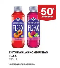 Hipercor FLAX En todas las kombuchas oferta