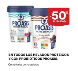 Hipercor PROASIS En todos los helados proteicos y con probióticos oferta