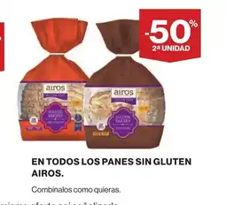 Hipercor AIROS En todos los panes sin gluten oferta