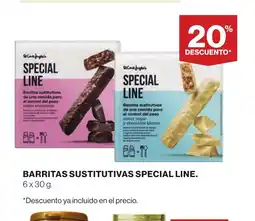 Hipercor SPECIAL LINE Barritas sustitutivas oferta