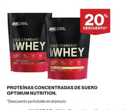 Hipercor Proteínas concentradas de suero optimum nutrition oferta