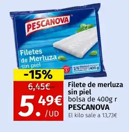 Maskom Supermercados PESCANOVA Filete de merluza sin piel oferta