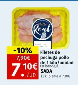 Maskom Supermercados SADA Filetes de pechuga pollo oferta