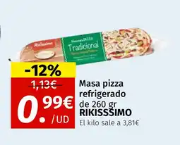 Maskom Supermercados RIKISSSIMO Masa pizza refrigerado oferta