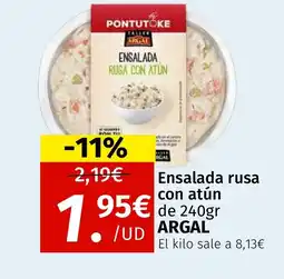 Maskom Supermercados ARGAL Ensalada rusa con atún oferta