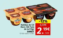 Maskom Supermercados DANET Natillas de CD Mars /DS Twis oferta