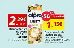 Maskom Supermercados ALPRO Bebida Barista de avena oferta