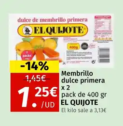 Maskom Supermercados EL QUIJOTE Membrillo dulce primera oferta