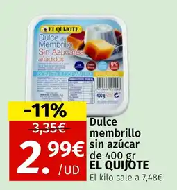 Maskom Supermercados EL QUIJOTE Dulce membrillo sin azúcar oferta