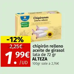 Maskom Supermercados ALTEZA chipirón relleno aceite de girasol lata oferta