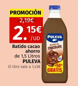 Maskom Supermercados PULEVA Batido cacao ahorro oferta