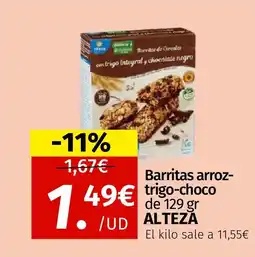 Maskom Supermercados ALTEZA Barritas arroz- trigo-choco oferta