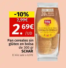 Maskom Supermercados SCHAR Pan cereales sin glúten en bolsa oferta