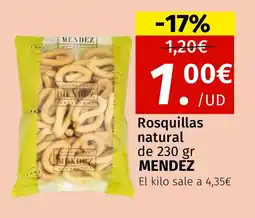 Maskom Supermercados MENDEZ Rosquillas natural oferta