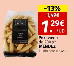 Maskom Supermercados MENDEZ Pico viena oferta
