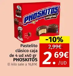 Maskom Supermercados PHOSKITOS Pastelito clásico caja oferta