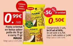 Maskom Supermercados MAGGI Pasta oriental en bolsa sabor pollo oferta