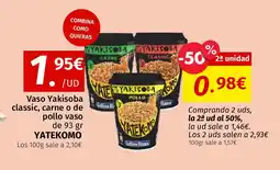 Maskom Supermercados YATEKOMO Vaso Yakisoba classic, carne o de pollo vaso oferta