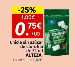 Maskom Supermercados ALTEZA Chicle sin azúcar de clorofila oferta